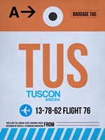 Framed TUS Tuscon Luggage Tag II