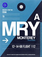 Framed MRY Monterey Luggage Tag II