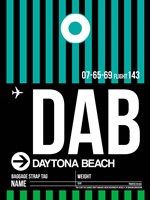 Framed DAB Daytona Beach Luggage Tag II