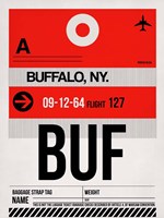 Framed BUF Buffalo Luggage Tag I