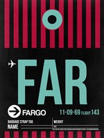 Framed FAR Fargo Luggage Tag I