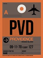 Framed PVD Providence Luggage Tag I