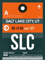 Framed SLC Salt Lake City Luggage Tag II