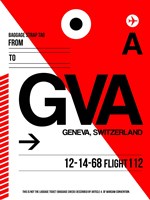 Framed GVA Geneva Luggage Tag I
