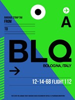 Framed BLQ Bologna Luggage Tag II