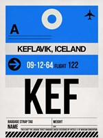 Framed KEF Keflavik Luggage Tag I