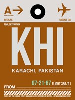 Framed KHI Karachi Luggage Tag II