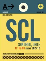 Framed SCL Santiago Luggage Tag II