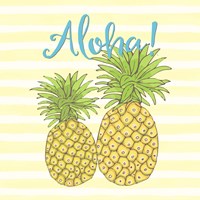 Framed 'Pineapple Aloha' border=