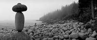 Framed Cairn on a Rocky Beach, Maine