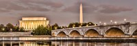 Framed Arlington Memorial Bridge with Lincoln Memorial and Washington Monument, Washington DC