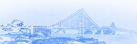 Framed Golden Gate Bridge, San Francisco, California (Blue)