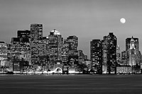 Framed Boston at night (Black And White)