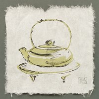 Framed Green Teapot
