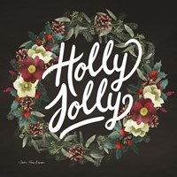 Framed Holly Jolly Wreath