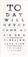 Framed Eye Chart I