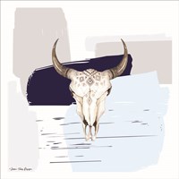 Framed Colored Steer Head II