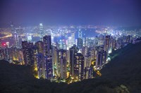 Framed China, Hong Kong, Overview of City at Night