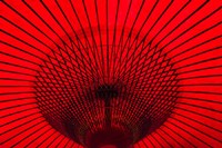 Framed Red Umbrella, Gifu, Japan