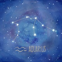 Framed Star Sign Aquarius