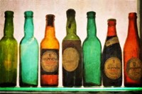 Framed Vintage Guiness Bottles