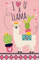 Framed I Love You a Llama