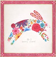 Framed No. 1 Bunny Floral