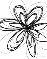 Framed 'Black Ink Flower I' border=