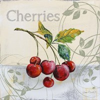 Framed 'Tutti Fruiti Cherries' border=