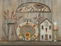 Framed Bless Our Nest Country Shelf