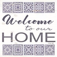 Framed Welcome to Our Home Tile