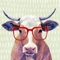 Framed Bespectacled Bovine I