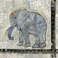 Framed 'Global Elephant V' border=