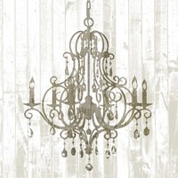 Framed 'Shiplap Chandelier II' border=