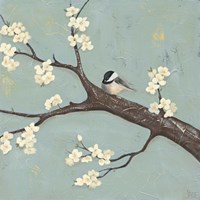 Framed Chickadee & Dogwood II