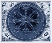 Framed Indigo Planetary Chart