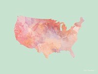 Framed Marble USA Map