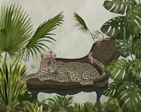 Framed Leopard Chaise Longue