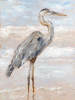 Framed Beach Heron I