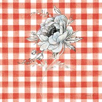 Framed Sketchbook Garden VIII Red Checker