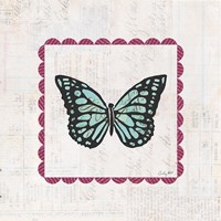 Framed Butterfly Stamp Bright