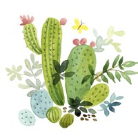 Framed Happy Cactus III