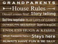 Framed Grandparents House Rules