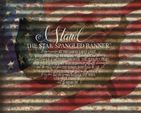 Framed I Stand American Flag on Metal