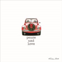 Framed Peace and Love Christmas