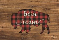 Framed Born to Roam Bison