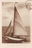 Framed Vintage Sailing II Sepia