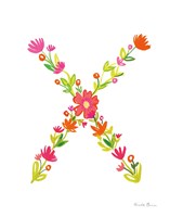 Framed Floral Alphabet Letter XXIV