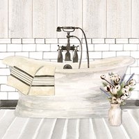 Framed 'Farmhouse Bath I Tub' border=