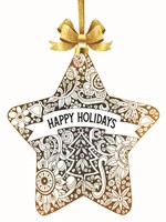 Framed Happy Holidays Ornament